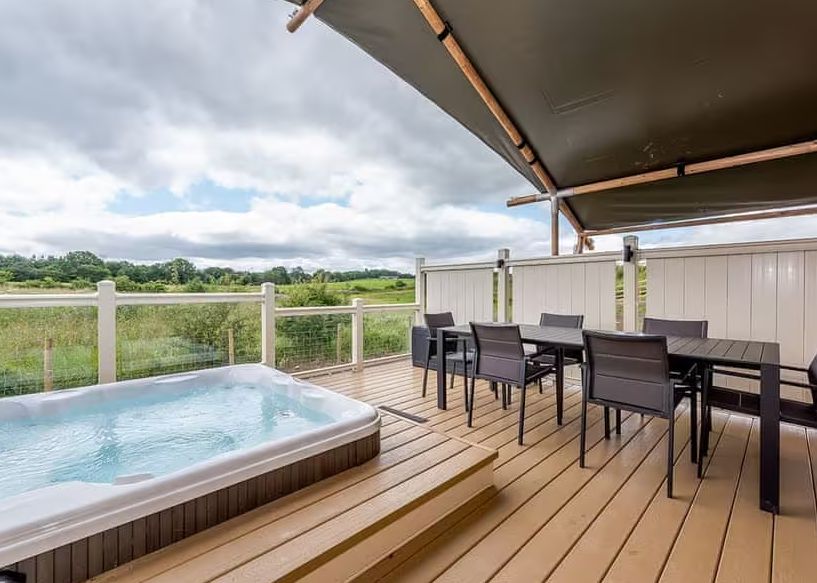 Enjoy a fantastic view from the hot tub