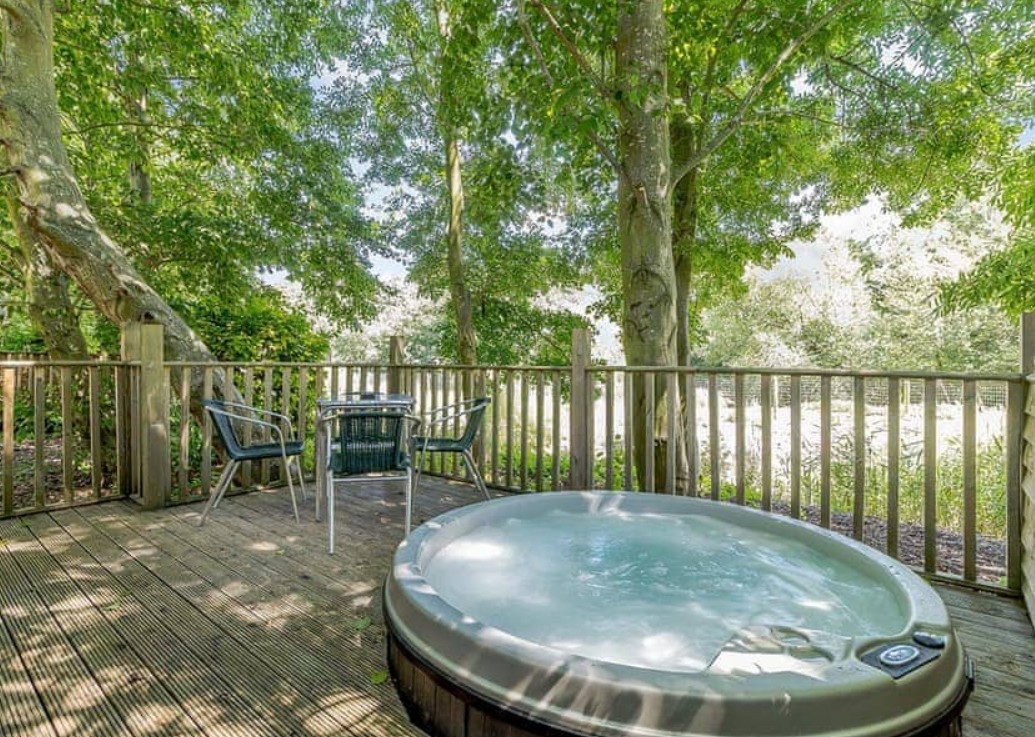 A luxury private hot tub in Rosewood Stud Park, Cambridgeshire