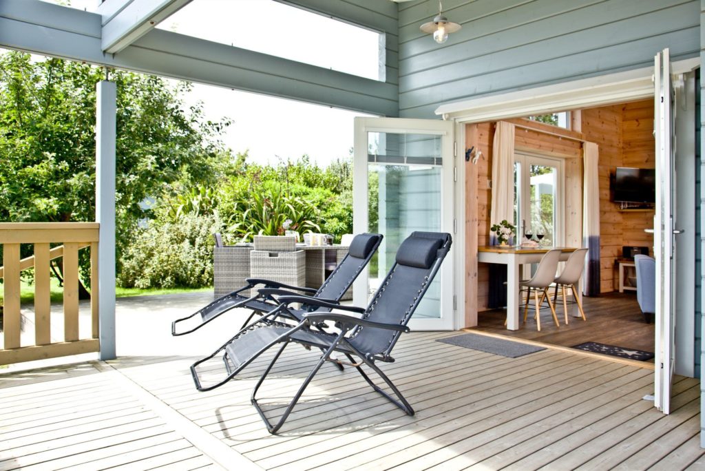 Covered decking at the Broadpath Lodge