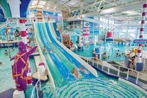 People swimming at Craig Tara Haven Splashaway Bay Indoor Pool