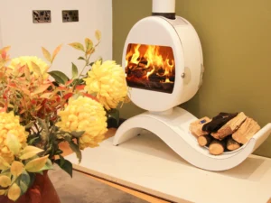 Log burner open fire