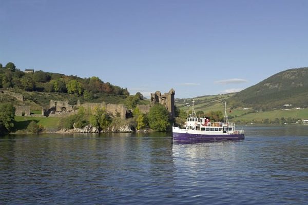 A boat in the sea of Loch ness