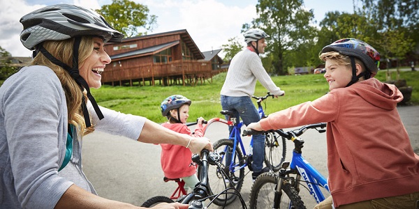 Cycling at Forest of Dean lodges in the UK