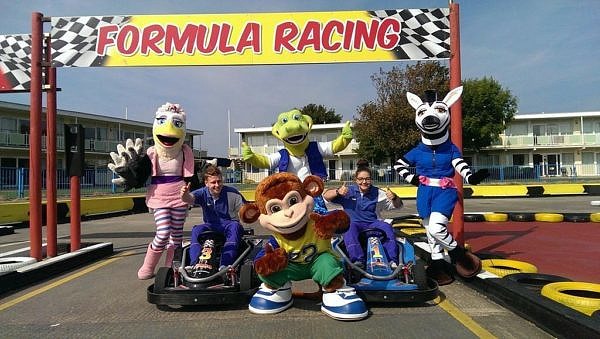 Pontin's Prestatyn Sands Holiday Park Formula Racing with Mascots