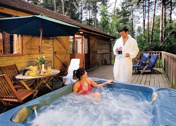Griffon Forest lodge with hot tub