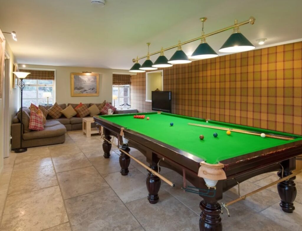 Some cottages have their own games rooms