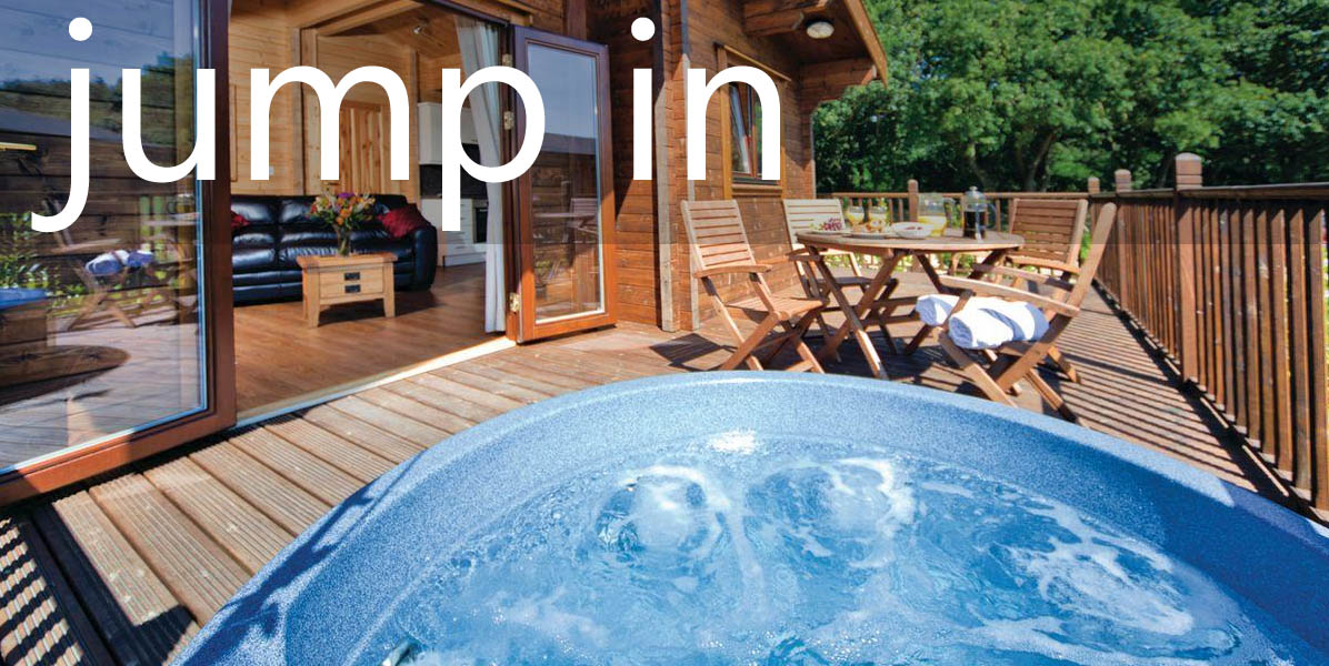 Luxury lodge with hot tub